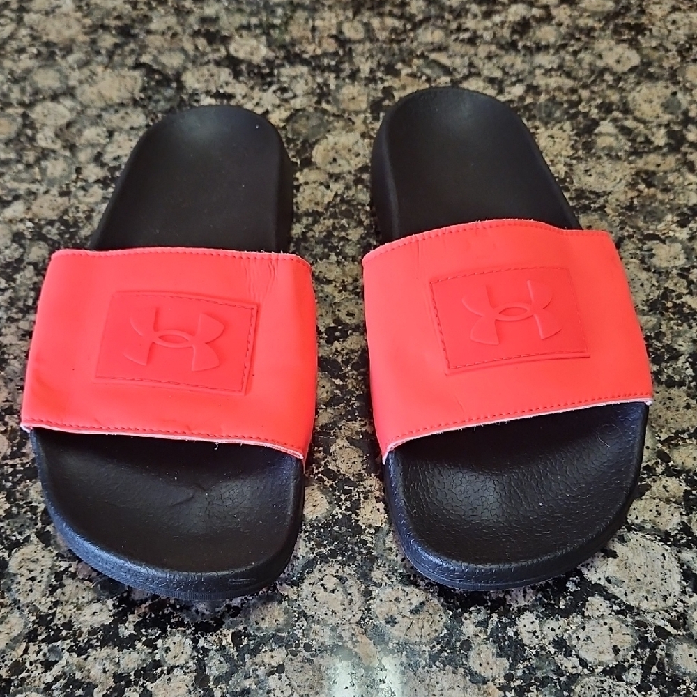 Under Armour Red Slide Sandals